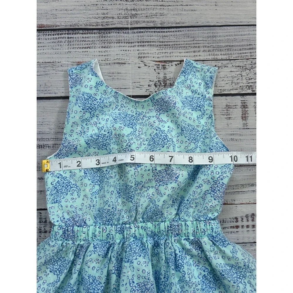 Vineyard Vines Kids Girls Light Blue Turtle Print Smocked Waist Dress Size‎ 4T